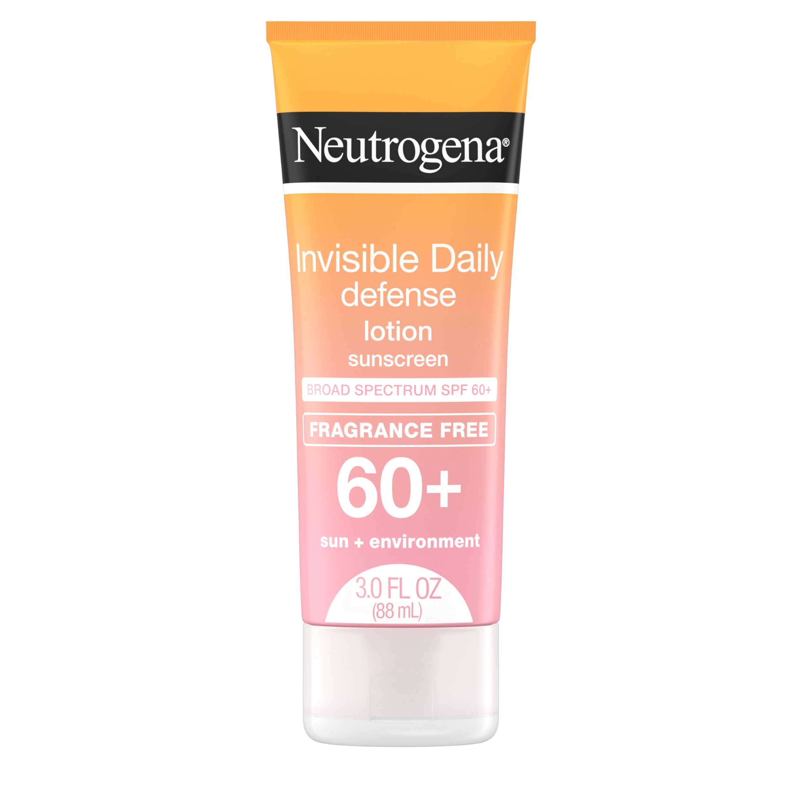 Neutrogena Visible Daily Defense sunscreen bottle for daily SPF 60+ protection.