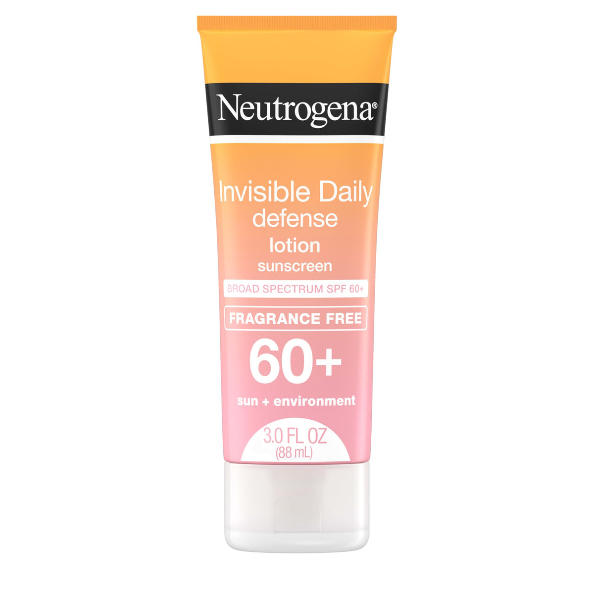 Neutrogena Visible Daily Defense sunscreen bottle for daily SPF 60+ protection.