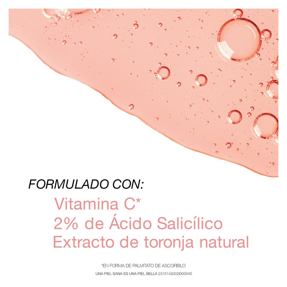Neutrogena grapefruit and vitamin C ingredients for brightness during cleansing