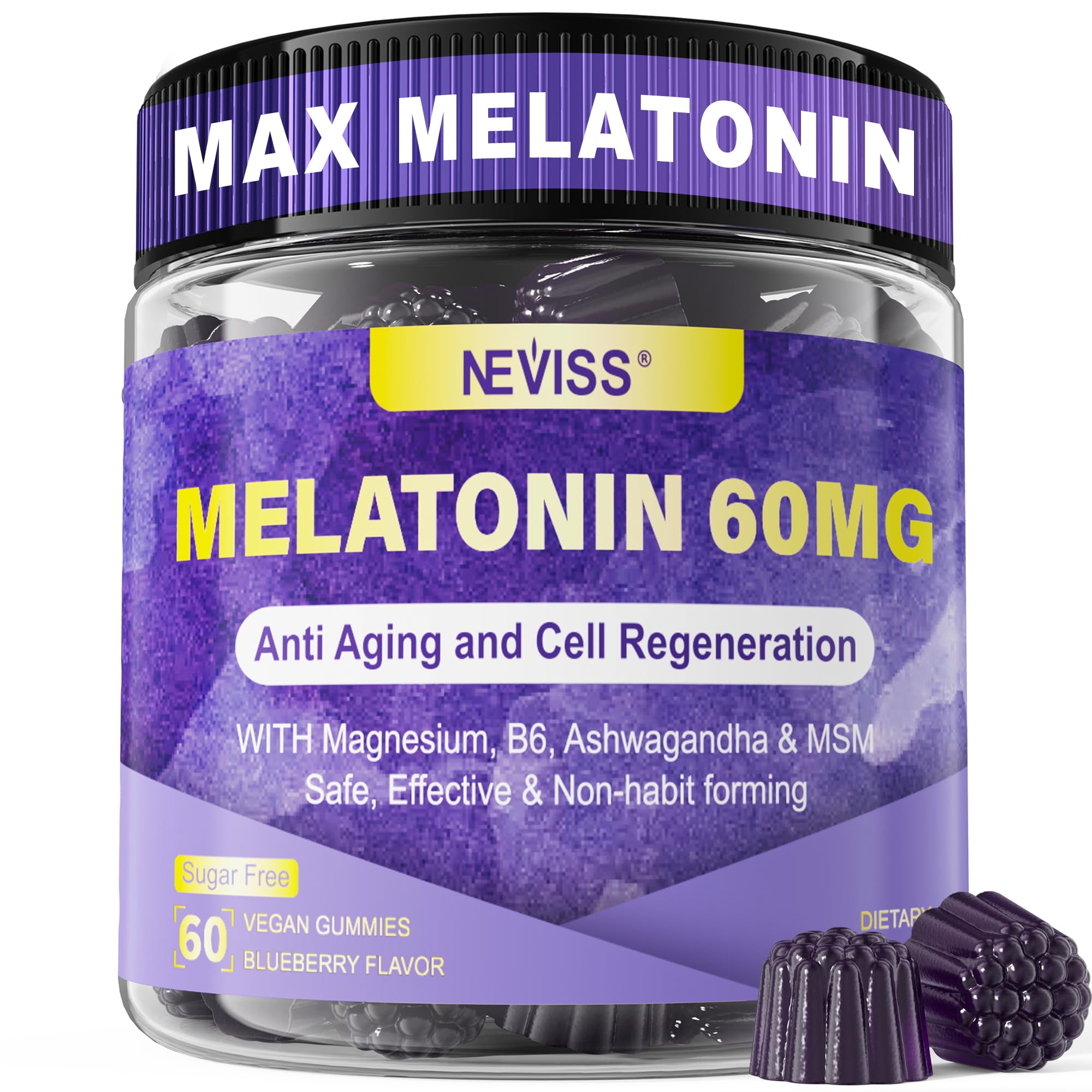NEVISS antioxidant brain melatonin bottle pour supports balanced evening routine