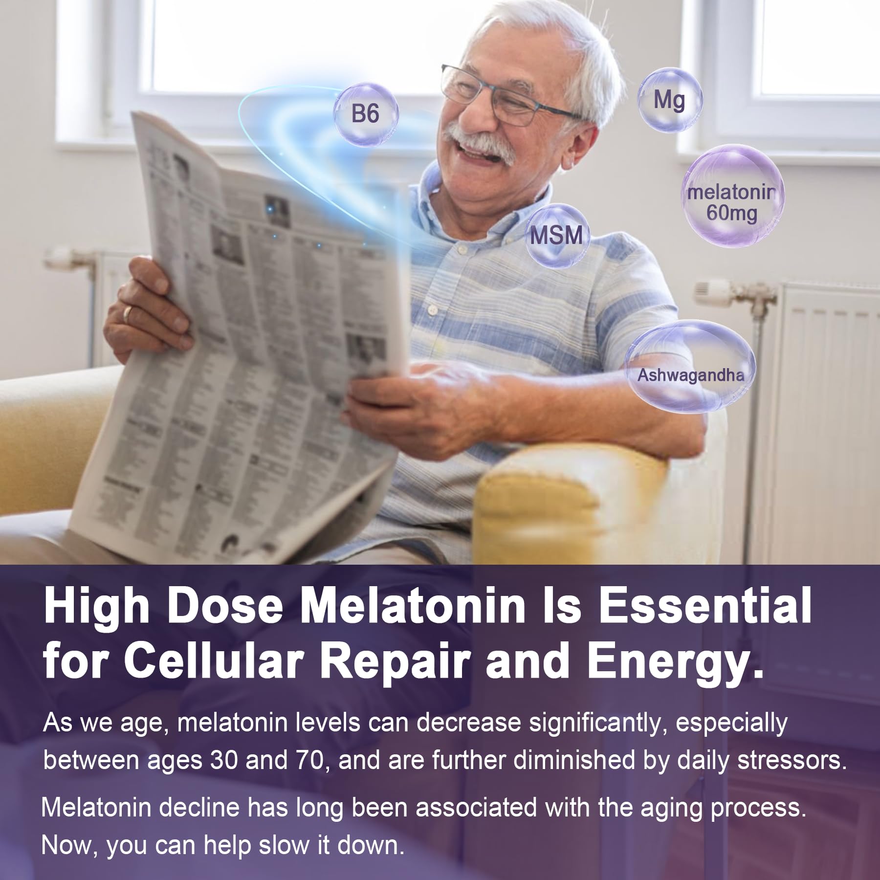 NEVISS Ashwagandha melatonin gummies for balanced calm and focus.