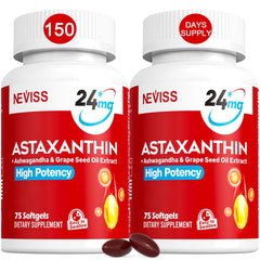NEVISS astaxanthin softgel bottle for daily antioxidant support