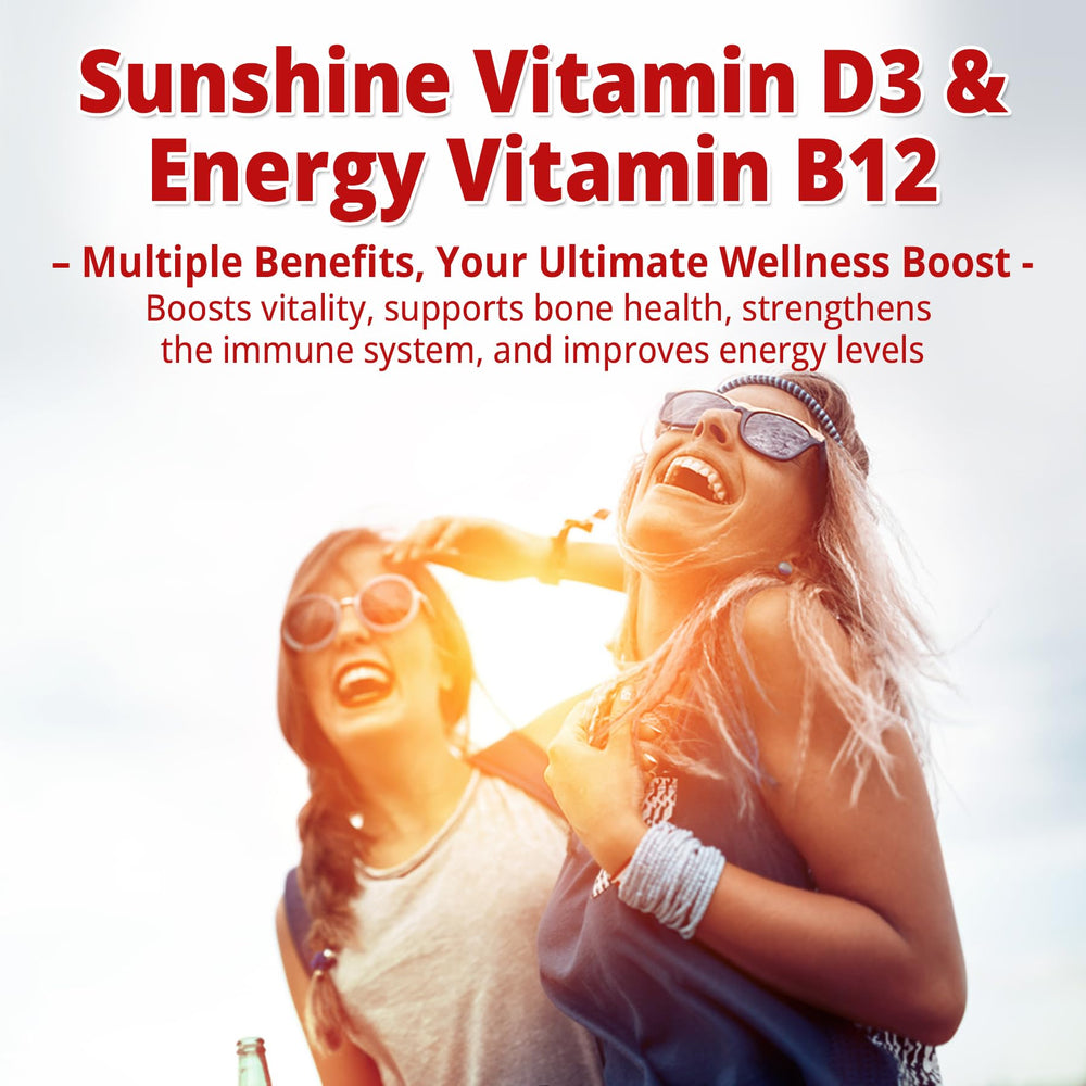 NEVISS D3 B12 gummies label-closeup emphasizes vegan, gluten-free ingredients.