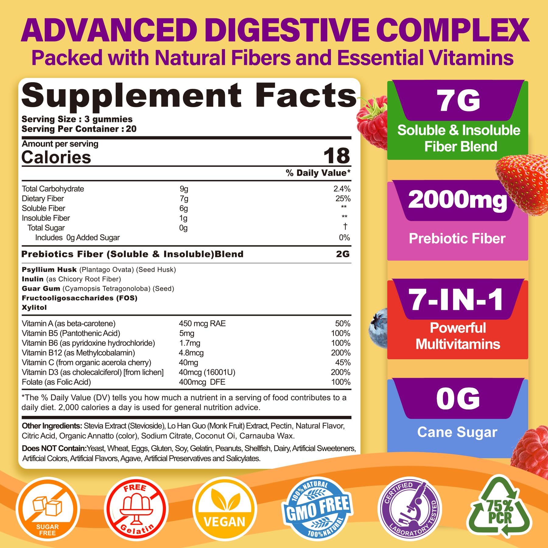 NEVISS fiber gummies serving spoon captures easy, tasty fiber intake on busy mornings.