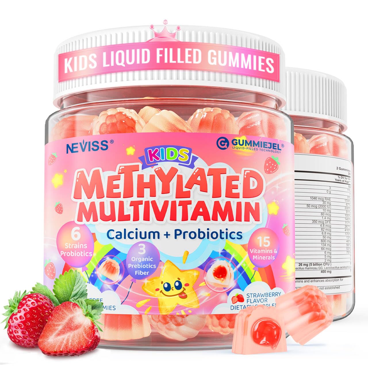 NEVISS Kids Multivitamin Gummies bottle for daily nutrition support