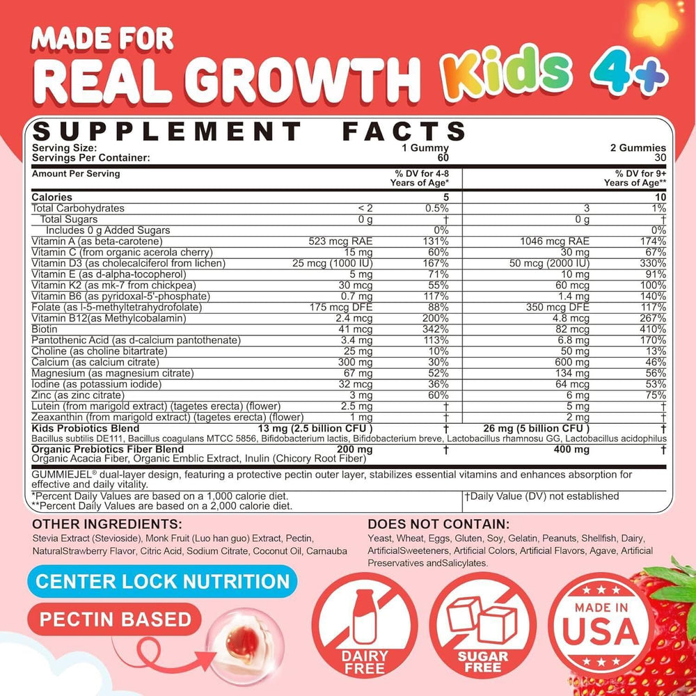 NEVISS Kids Multivitamin Gummies jar closeup highlighting flavor
