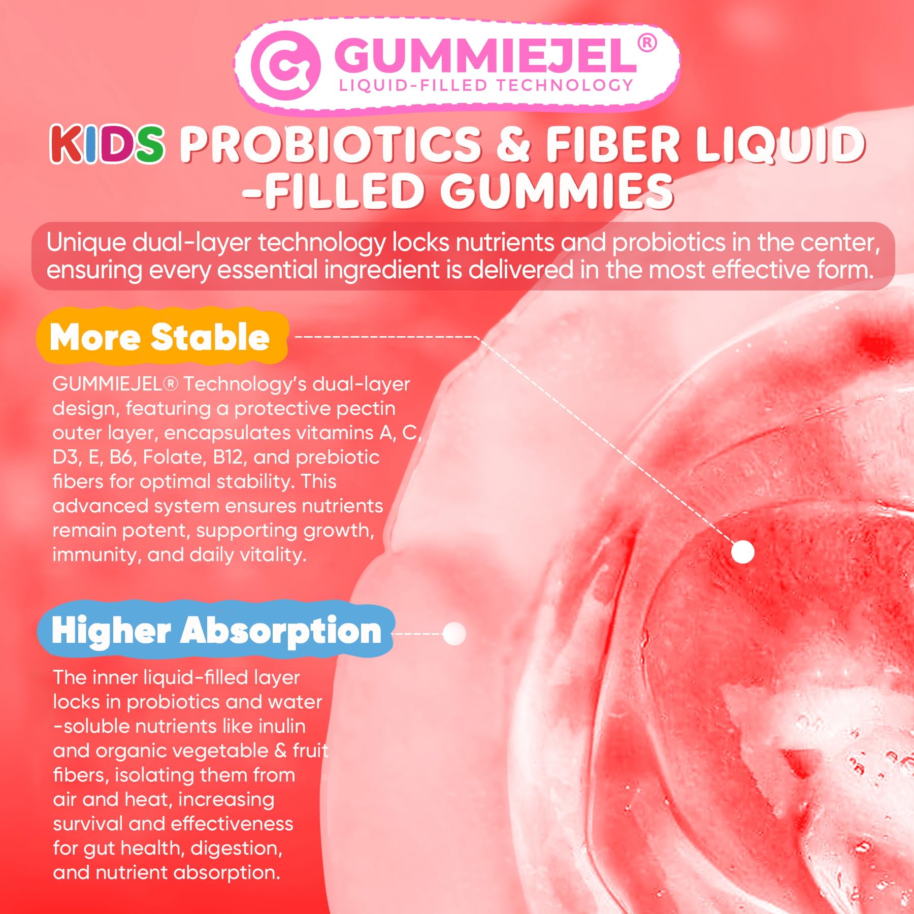 NEVISS Kids Probiotic Gummies bottle on shelf in bright display