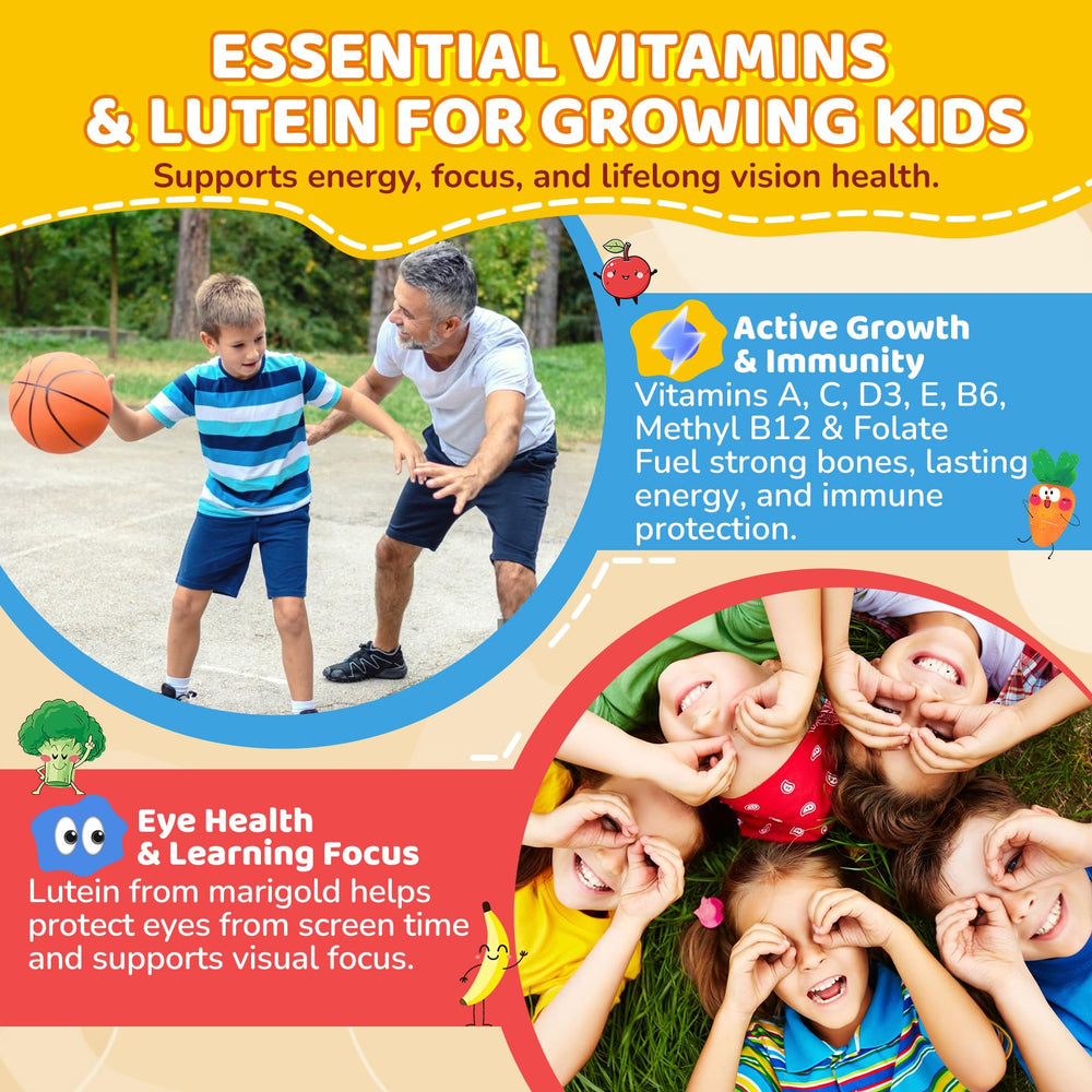 NEVISS Kids Probiotic Gummies fiber blend with 10 fruits and veggies