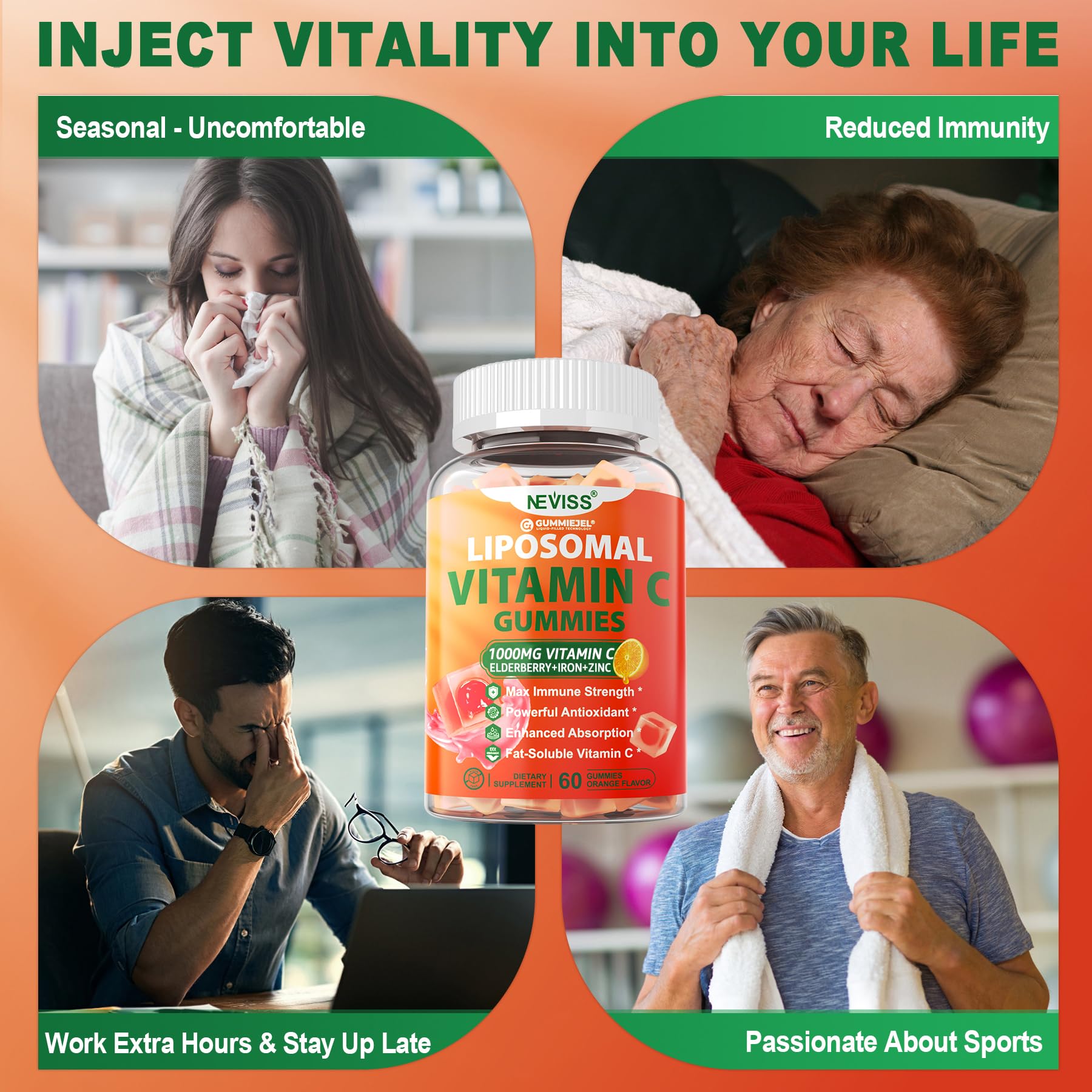 NEVISS gummies include sunflower lecithin to aid digestion and absorption.
