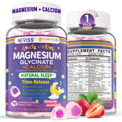 Neviss magnesium glycinate calcium gummies with outer layer for nightly use
