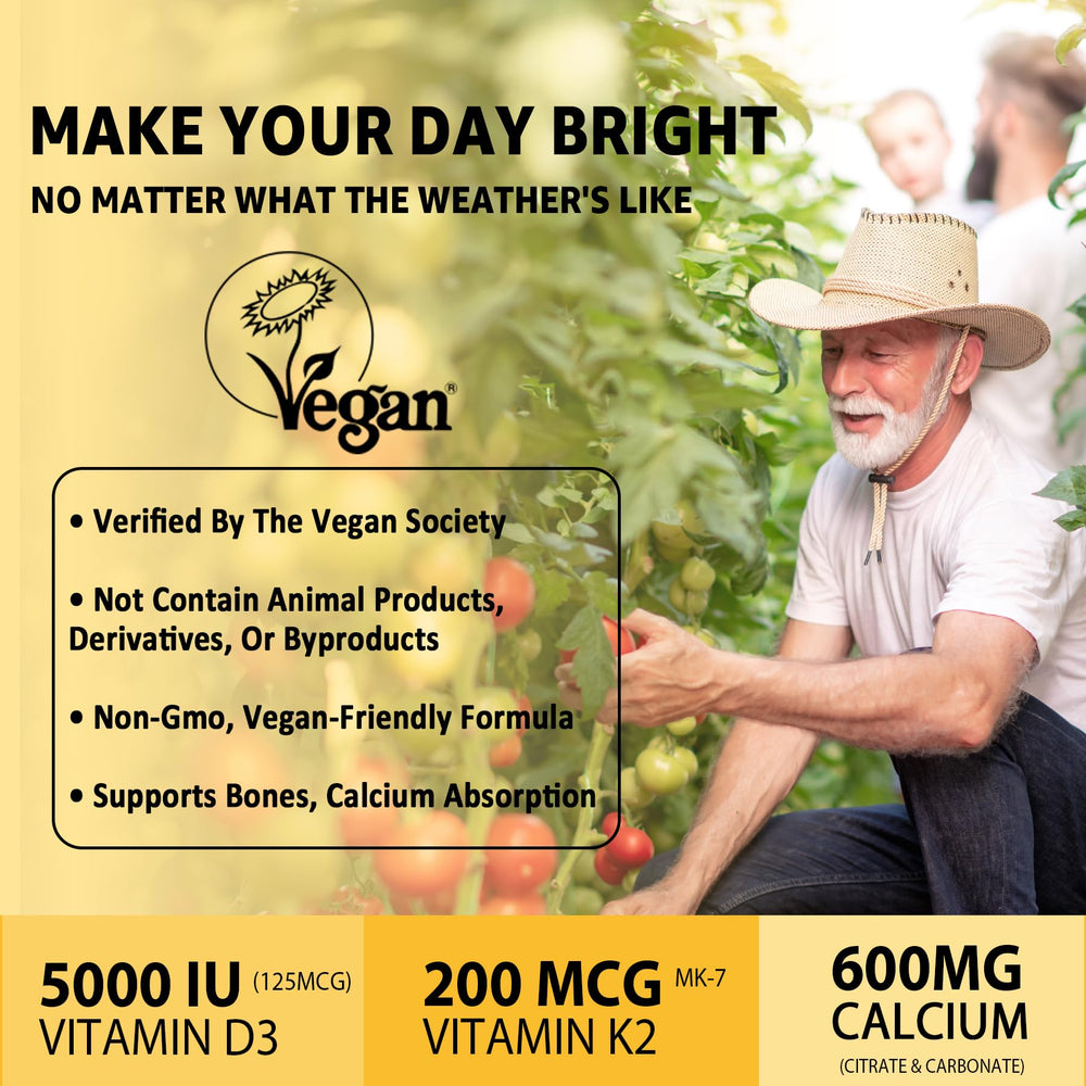 NEVISS orange-flavored vegan D3K2 gummies with plant-based D3.