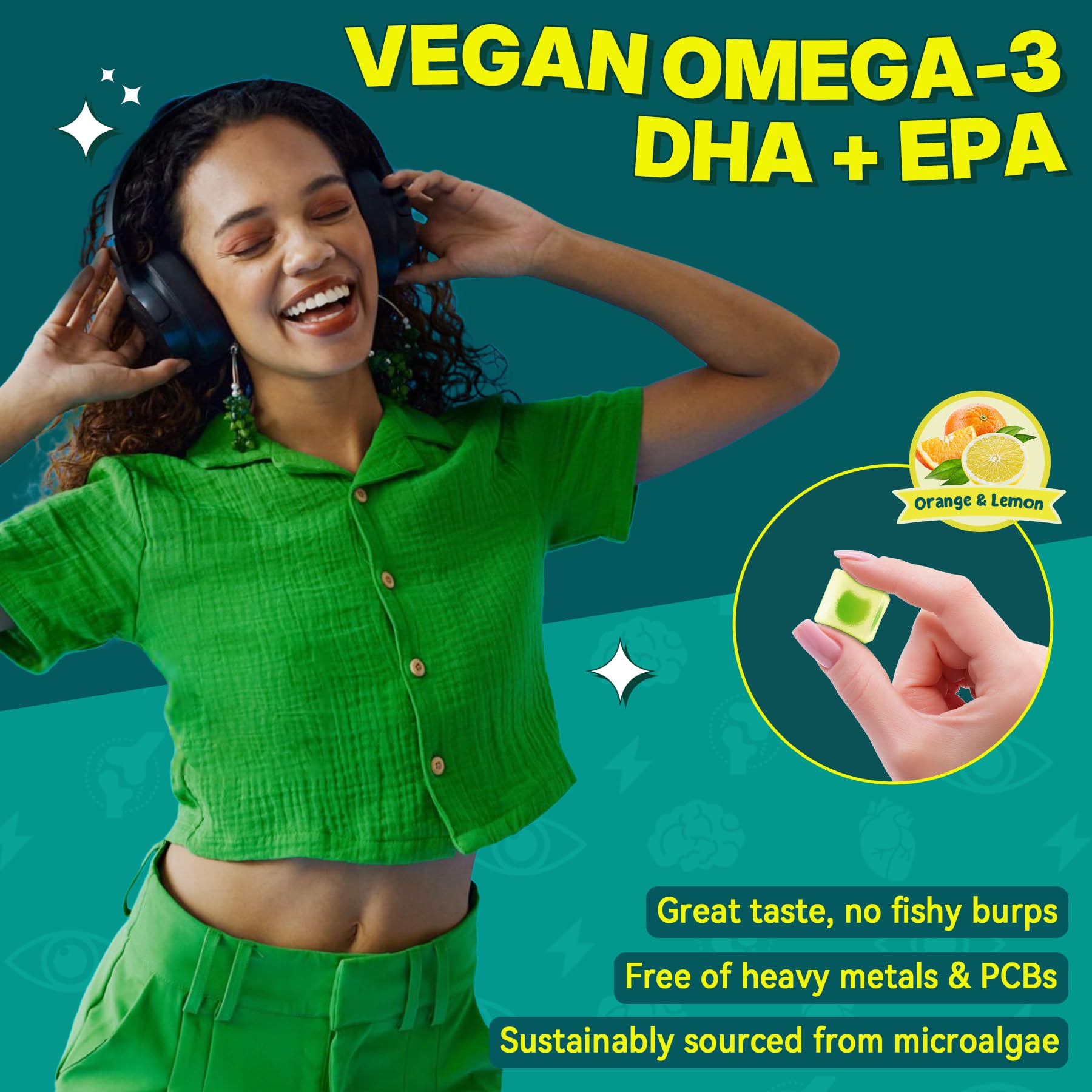 Whole pack displaying 60 count and vegan certification