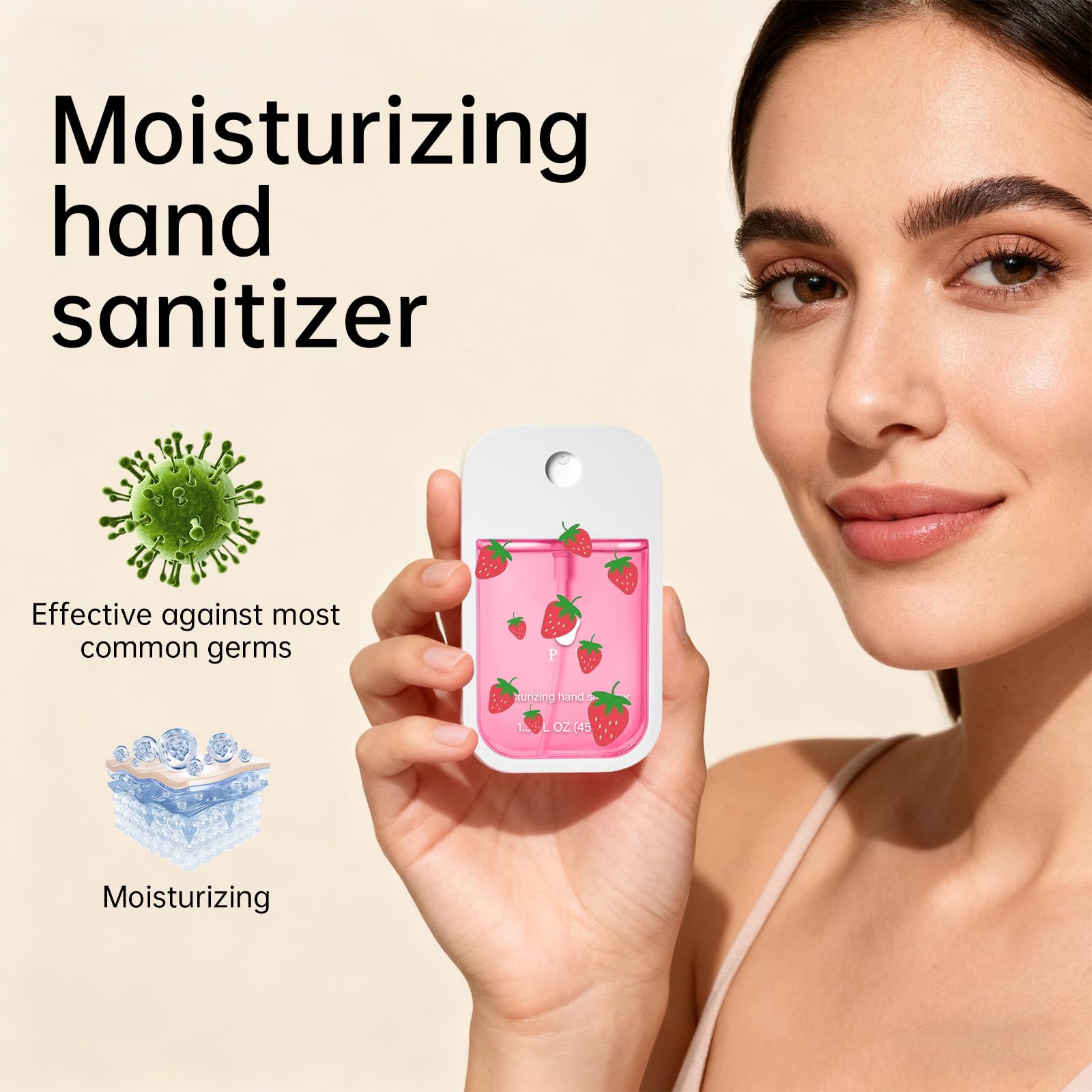 New 5 Pcs Moisturizing Hand Sanitizer Spray fragrance citrus for quick refreshment