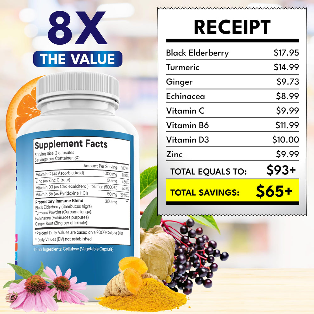 NEW AGE vitamin C and D visuals indicate essential nutrient support.
