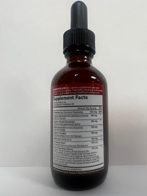 NEW AGE Berberine Cinnamon Drops dropper, simple to measure and add to drinks.