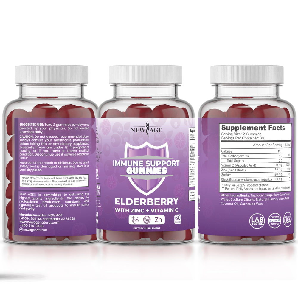 Berry-flavored gummies poured from bottle showing chewy texture