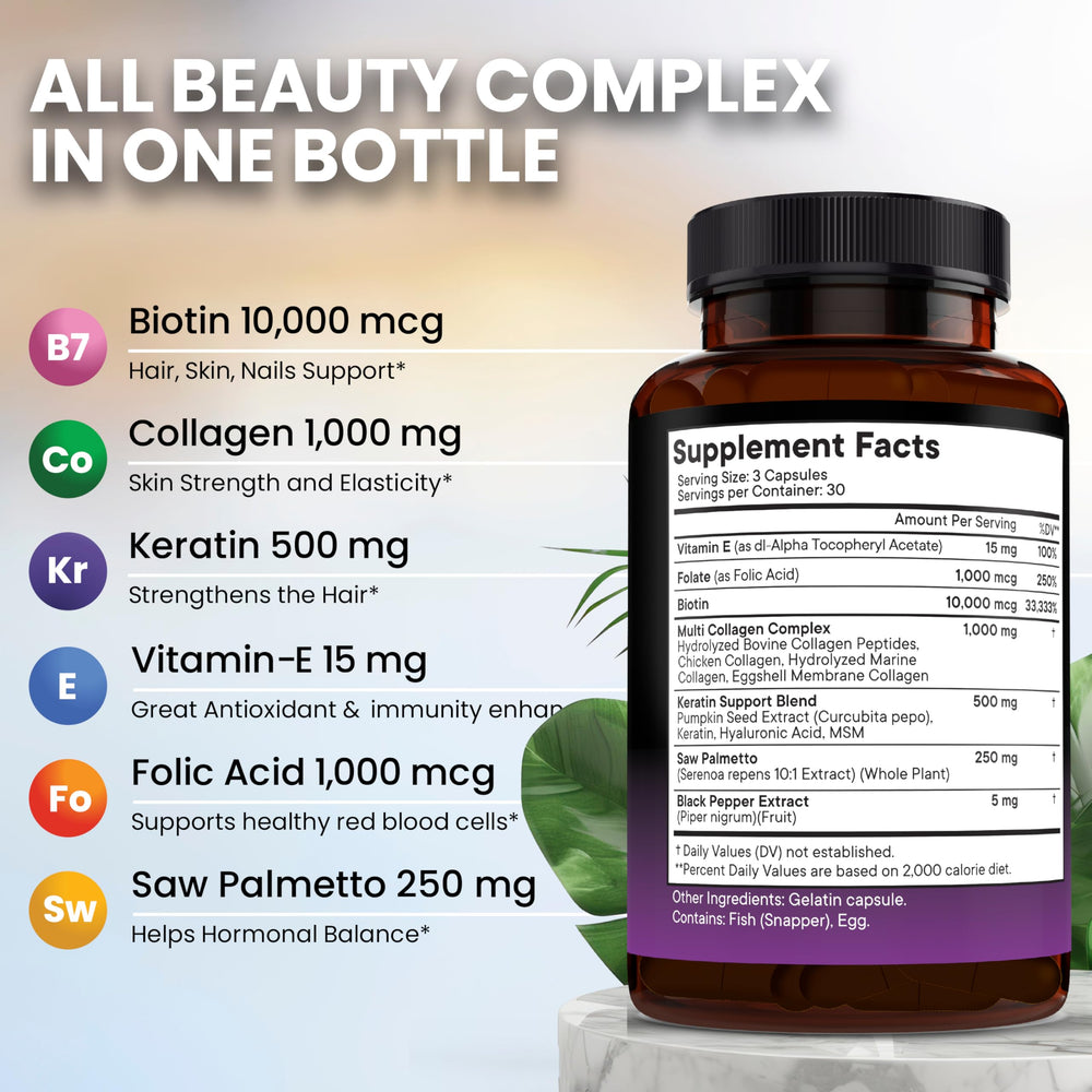 NEW AGE 10-in-1 formula for hair, nails, and skin vitality