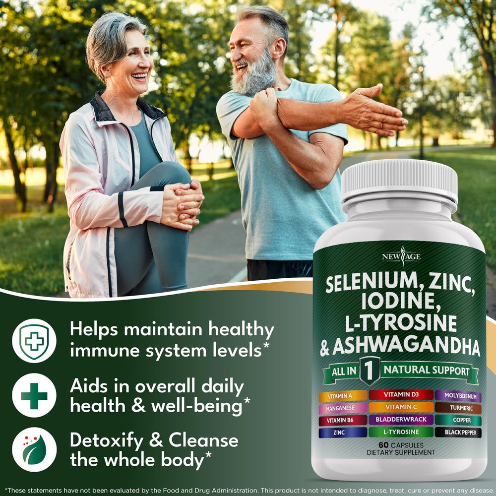 NEW AGE bottle in hand suggesting an easy daily routine with this supplement