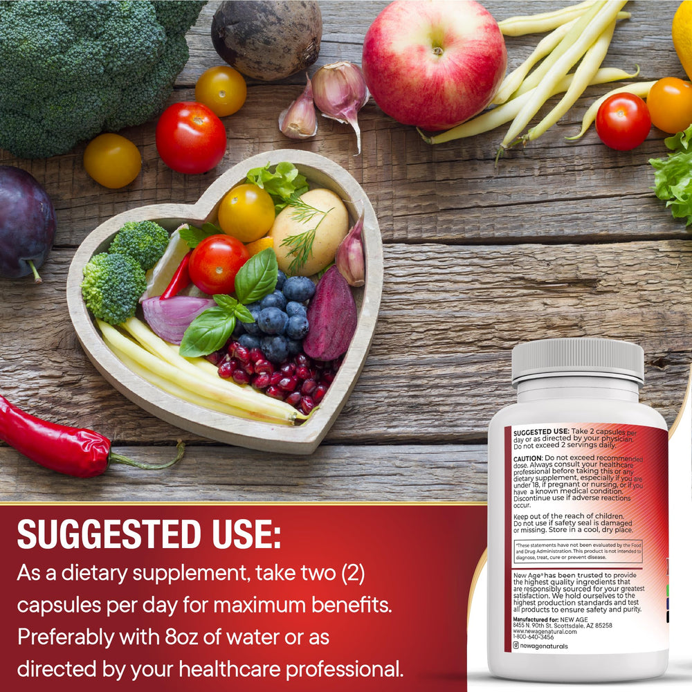 New Age CoQ10 magnesium and zinc pills on blister pack for mineral support
