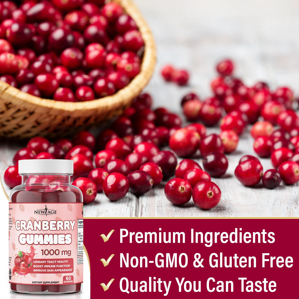 New Age Cranberry Gummies third-party lab seal signals purity and potency