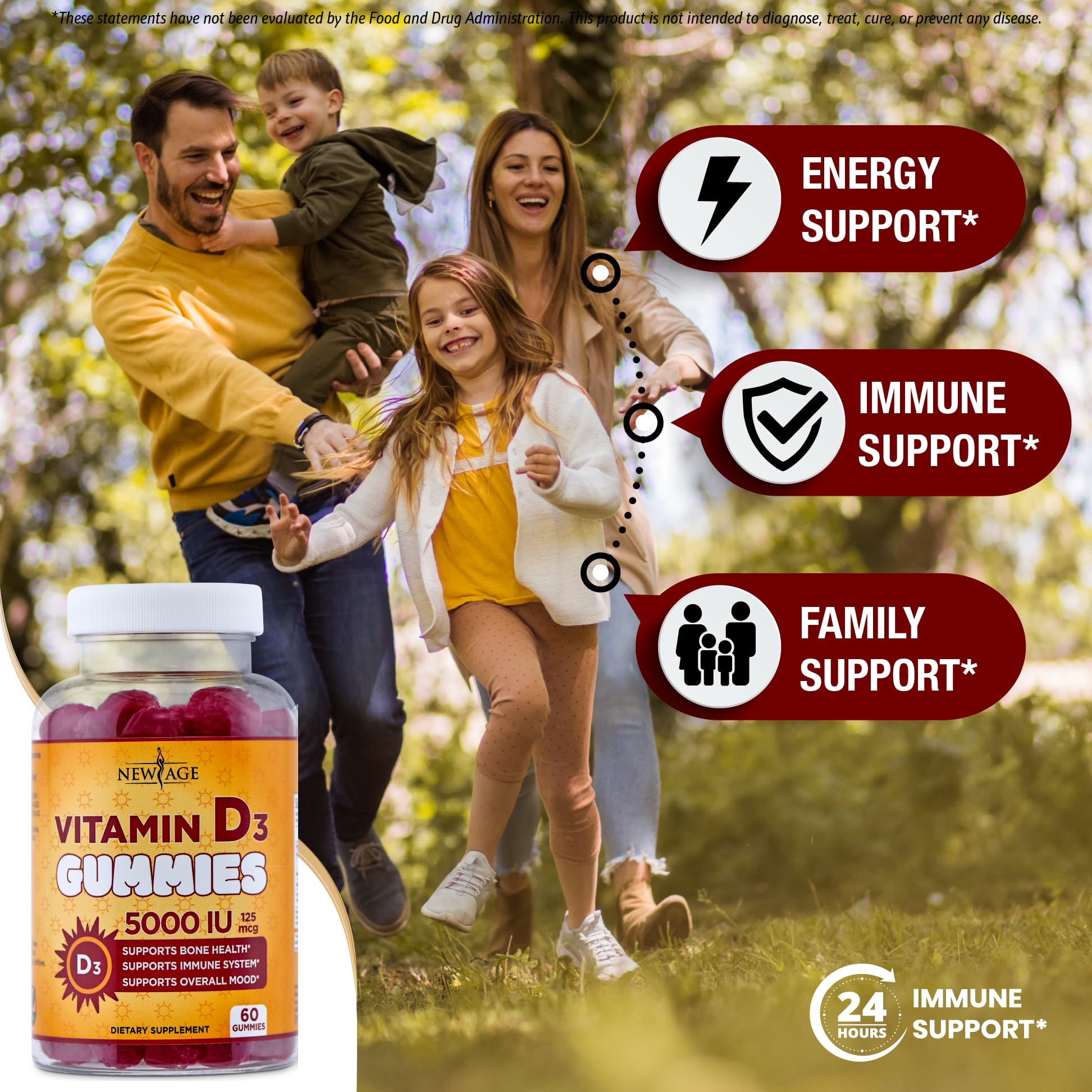 Pack of 2 NEW AGE gummies for convenient daily use.
