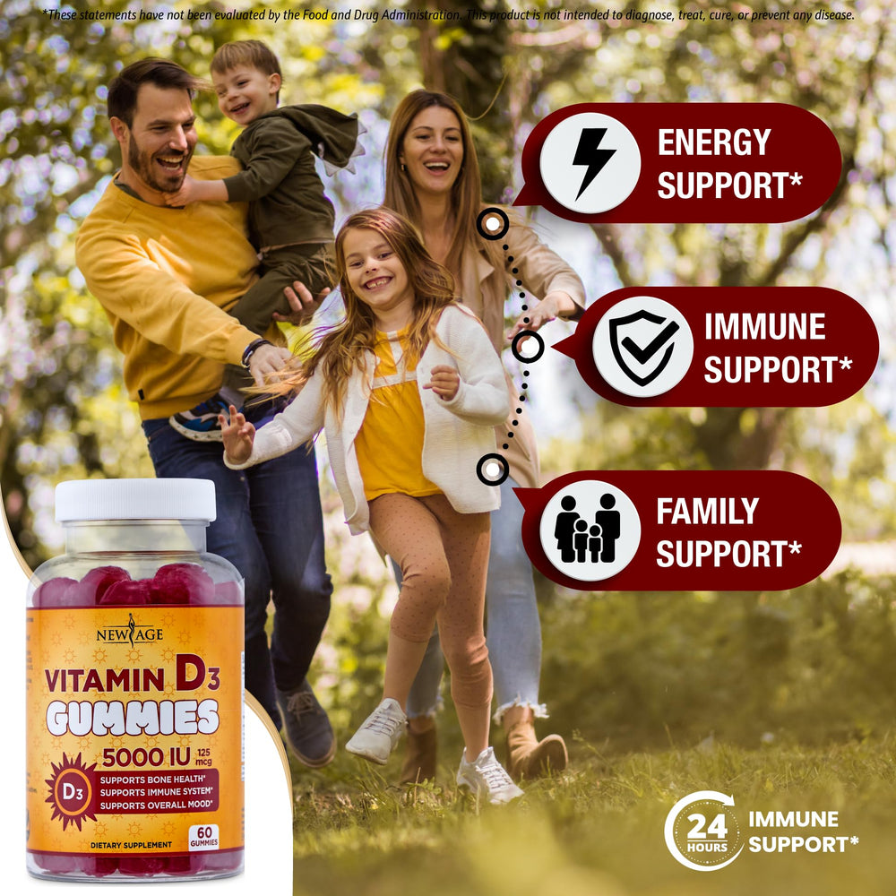 Pack of 2 NEW AGE gummies for convenient daily use.