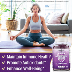 Vitamin C and Zinc icons beside NEW AGE gummies for daily use
