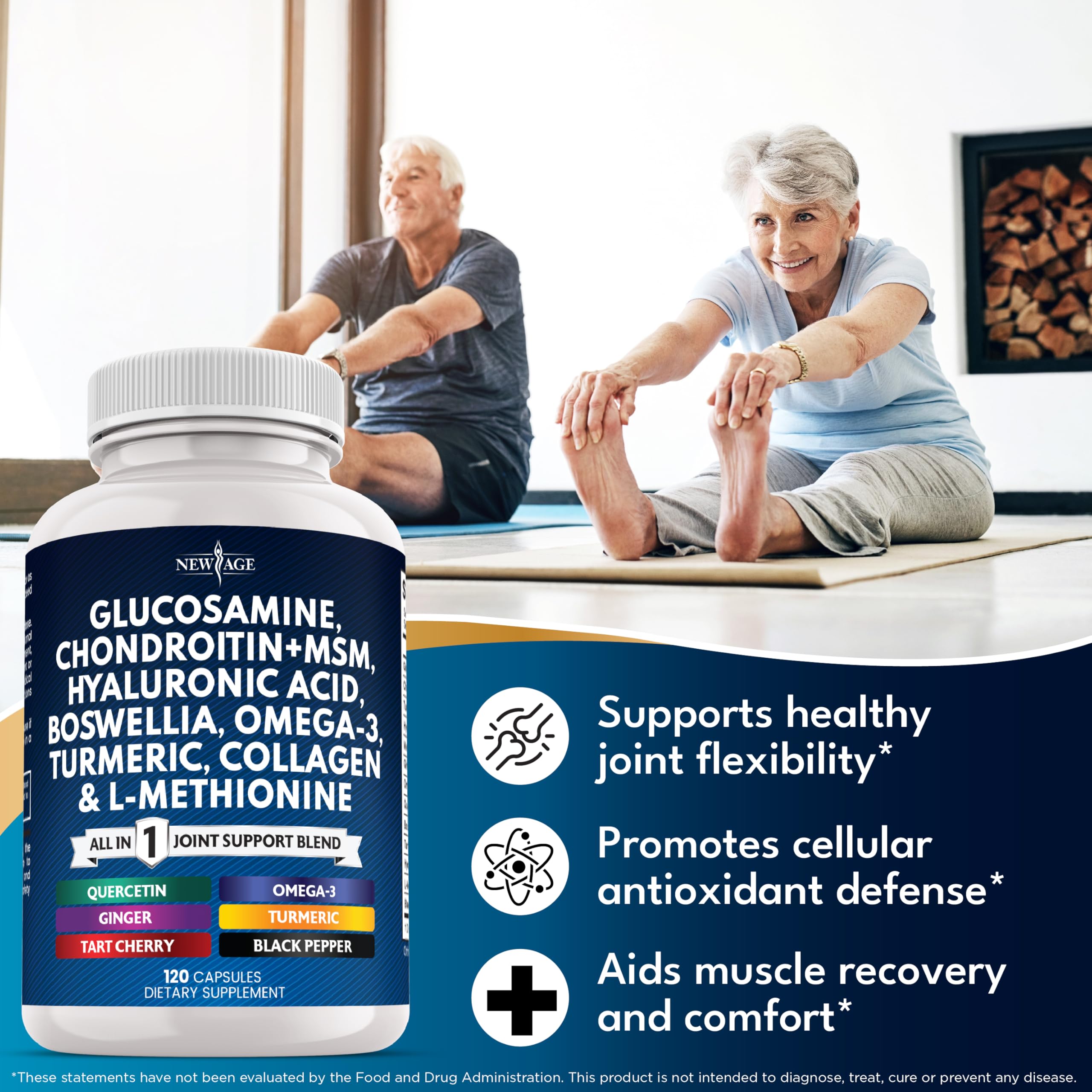 NEW AGE omega-3 capsules for heart and brain health when taken daily.