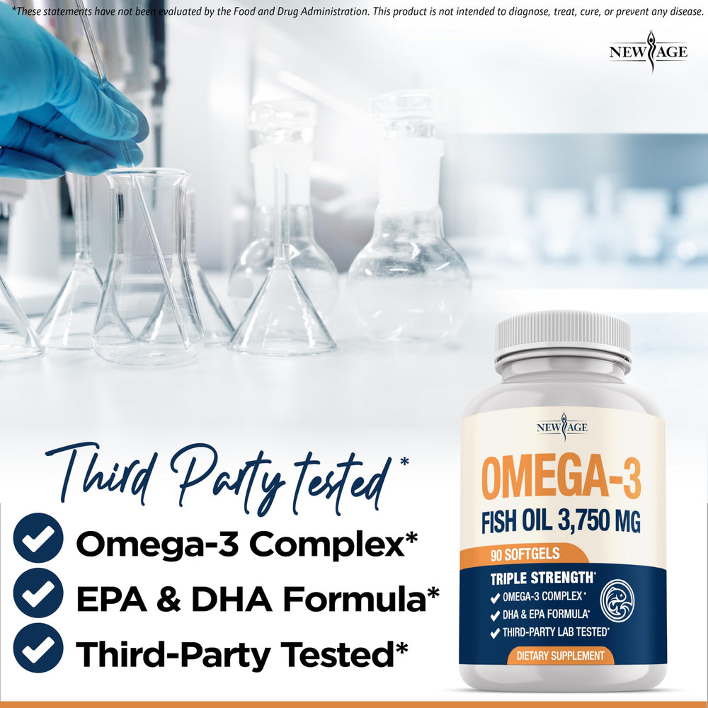 New Age burpless softgels offer a clean taste with no fishy burp.
