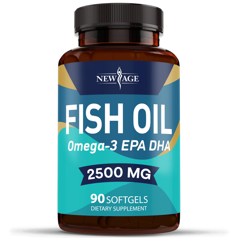 New Age Omega 3 gluten-free and non-GMO label