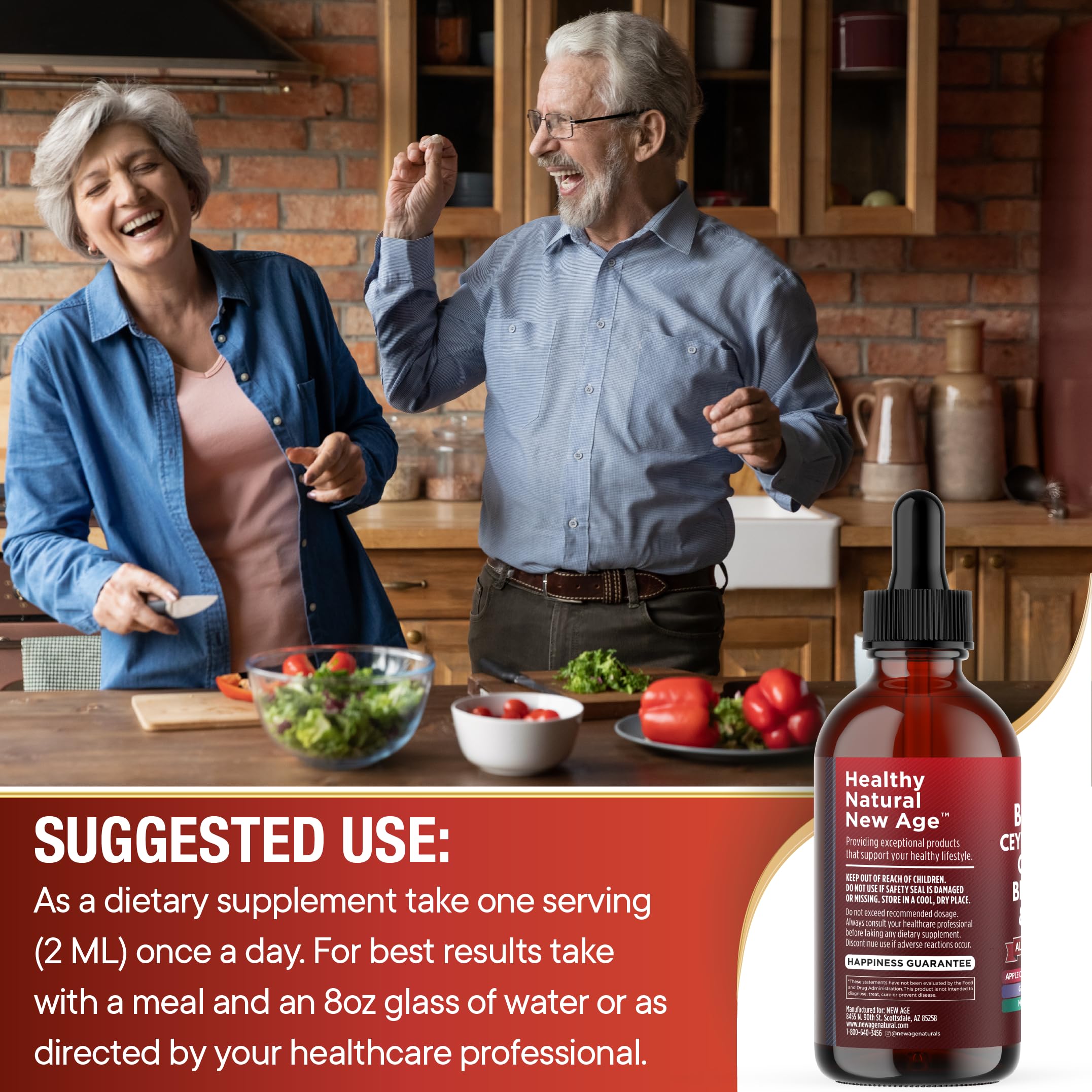 NEW AGE Panax Ginseng Liquid Drops, convenient daily intake for energy support.