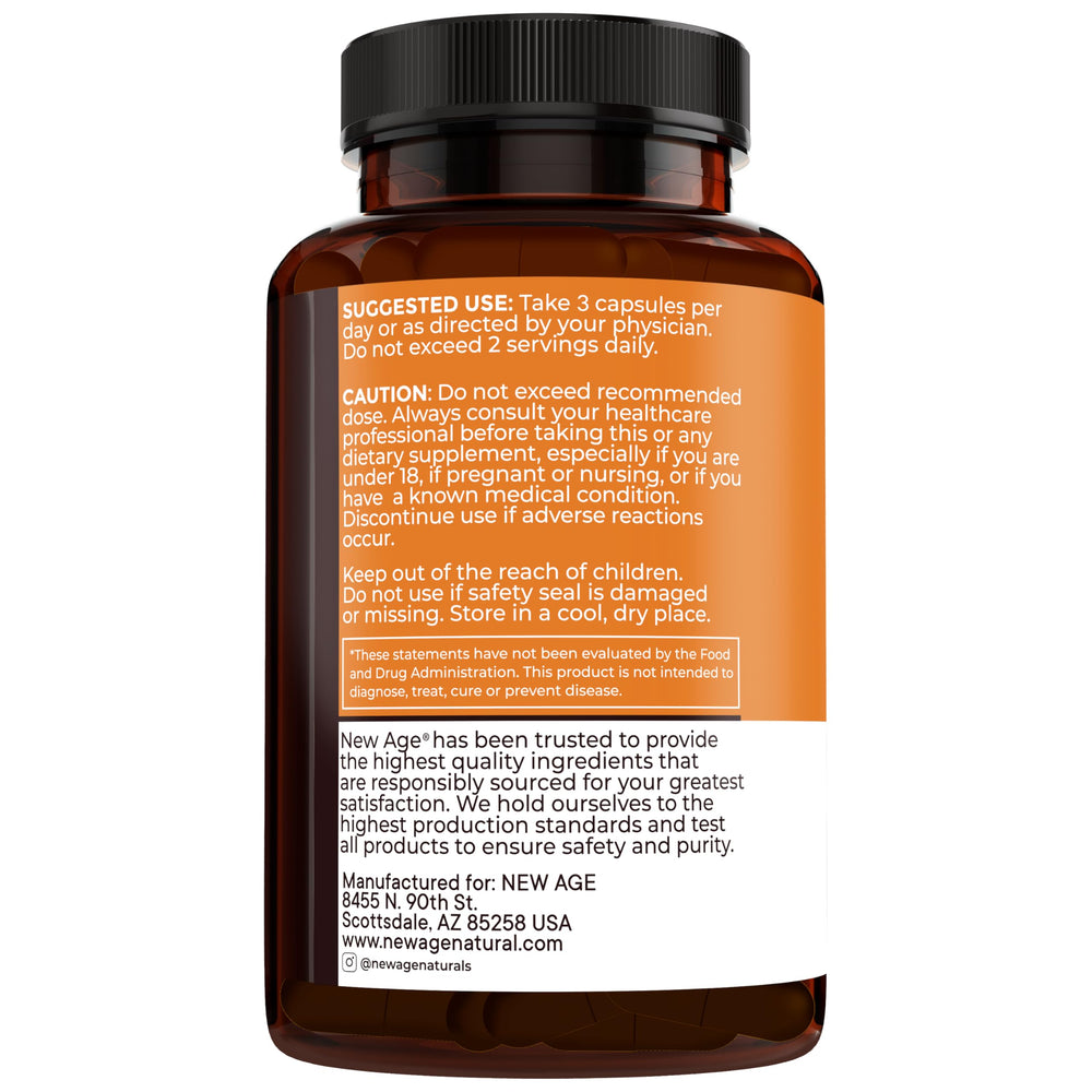 NEW AGE Turmeric Curcumin Capsules daily routine use shot suggests consistent supplementation