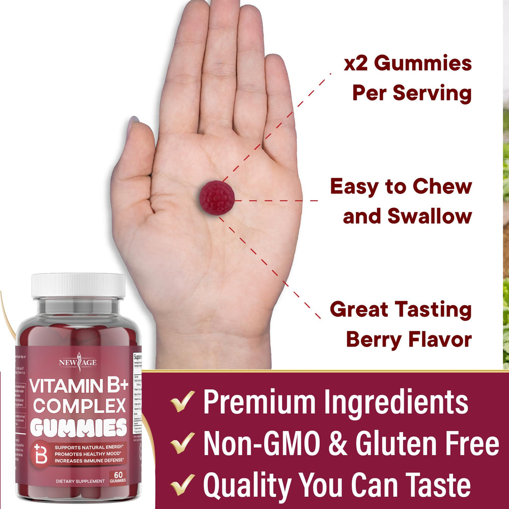 NEW AGE Vitamin B Complex Gummies lab certification signals purity and quality assurance