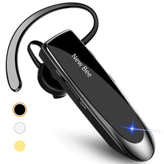 New Bee Bluetooth earpiece with noise cancellation for clear calls.