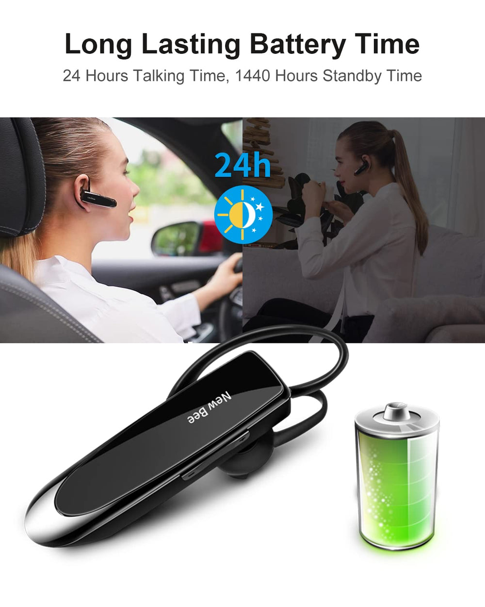 New Bee compact 12g headset feels light and unobtrusive.