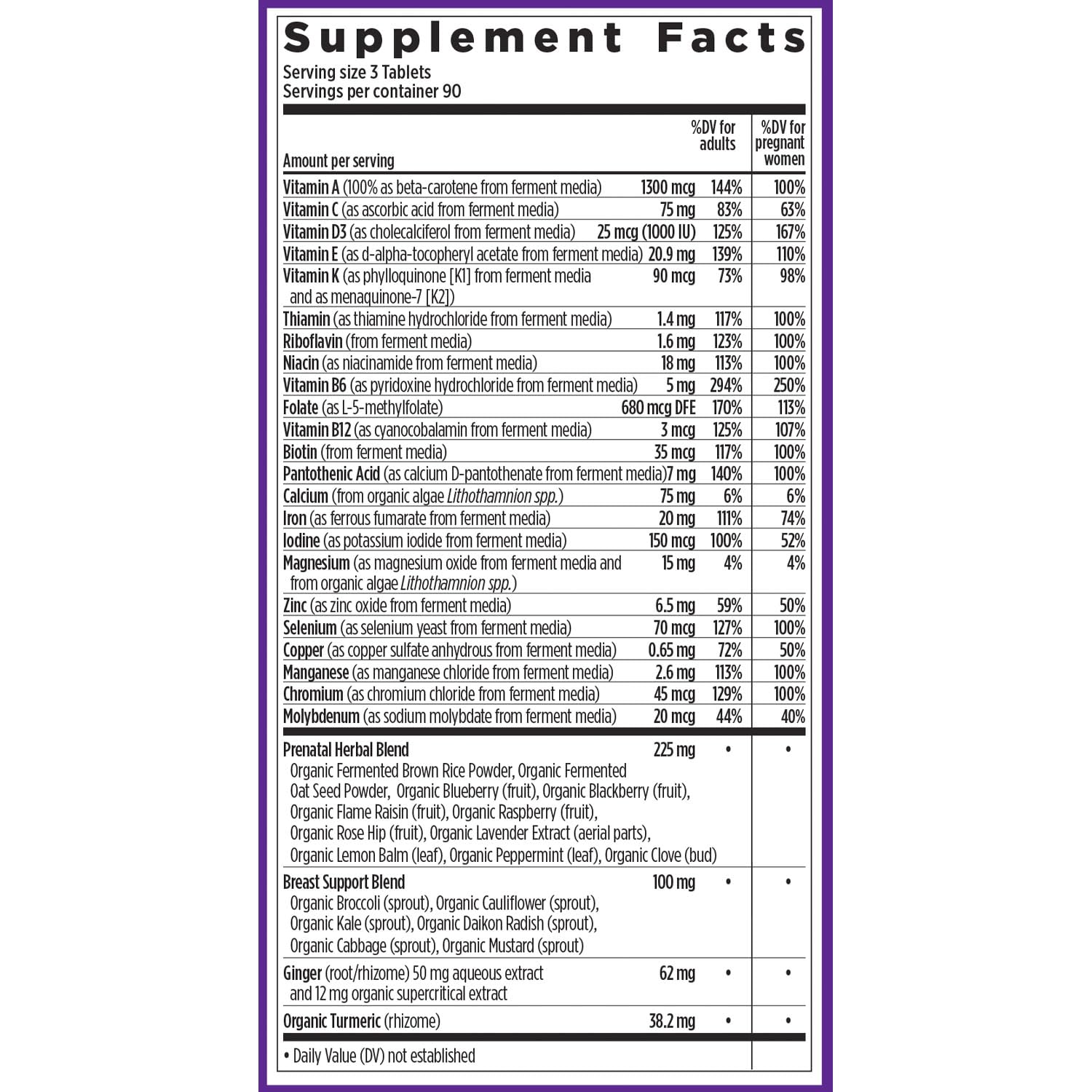 New Chapter Advanced Prenatal triple-tab daily pack for convenient supplementation.