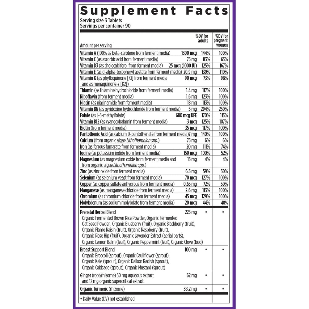 New Chapter Advanced Prenatal triple-tab daily pack for convenient supplementation.