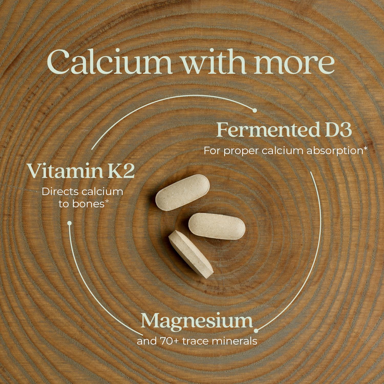 Calcium and vitamins offer potential bone density support.