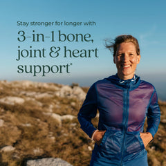 New Chapter calcium with D3 and K2 enhances absorption for bone support.