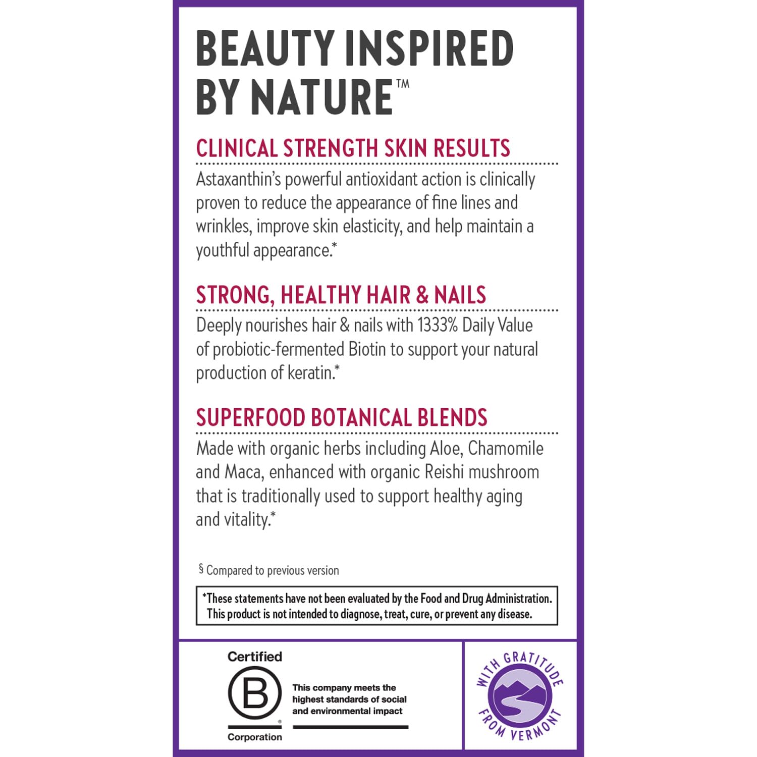 New Chapter daily beauty routine shot promoting easy incorporation.