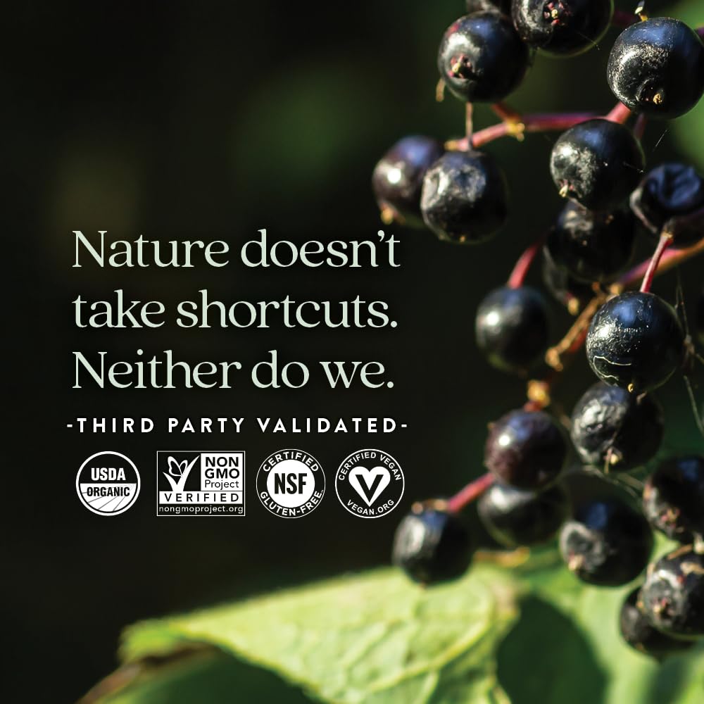 New Chapter Elderberry Gummies kid-friendly serving suggestion on label