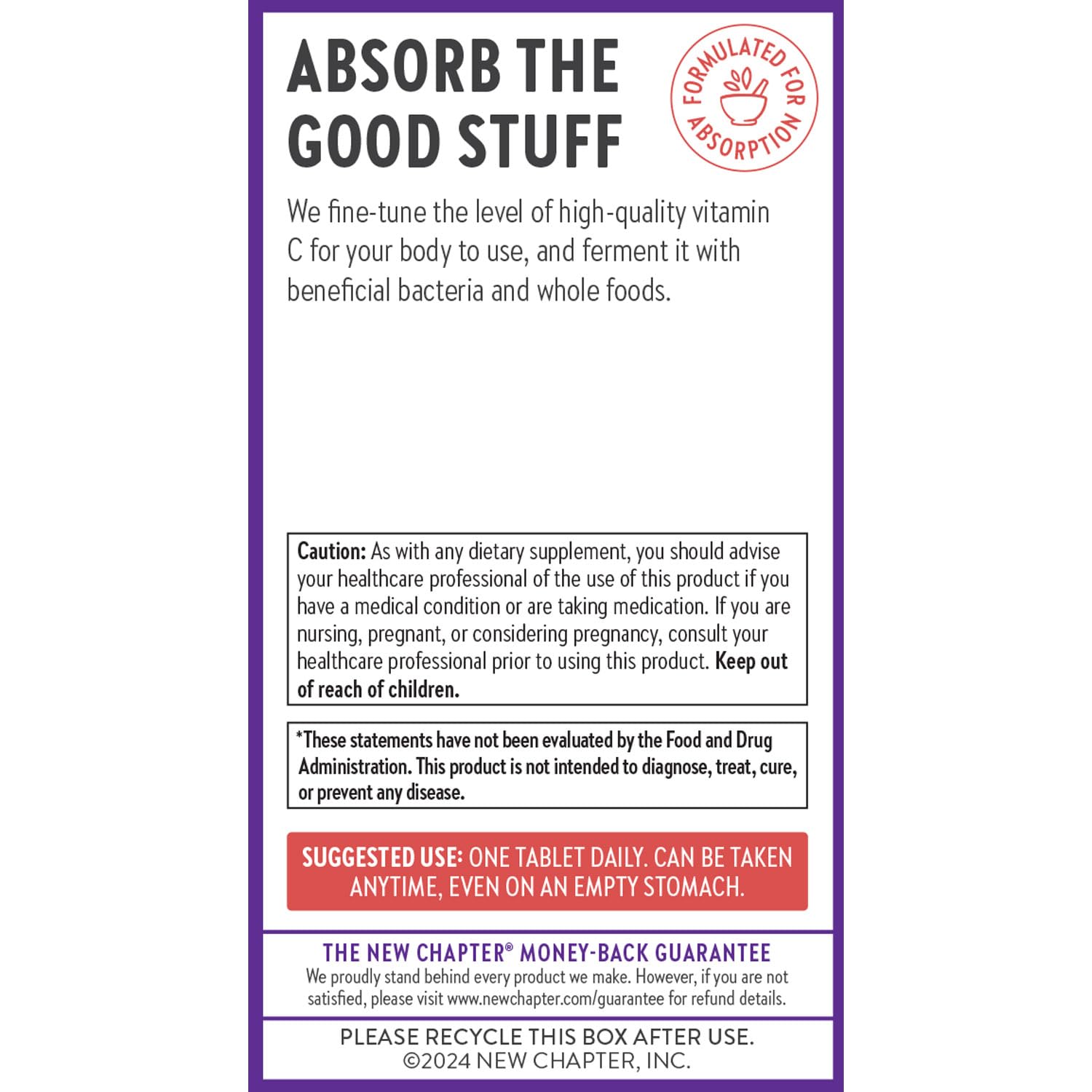 New Chapter Gluten-Free NSF Certified label on packaging for safety