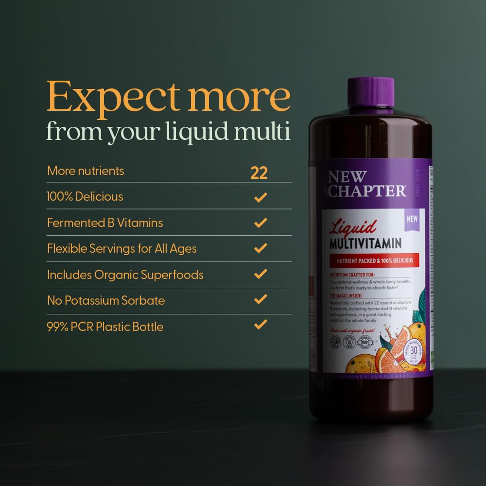 New Chapter kid-friendly formula label highlights simple daily nutrition.