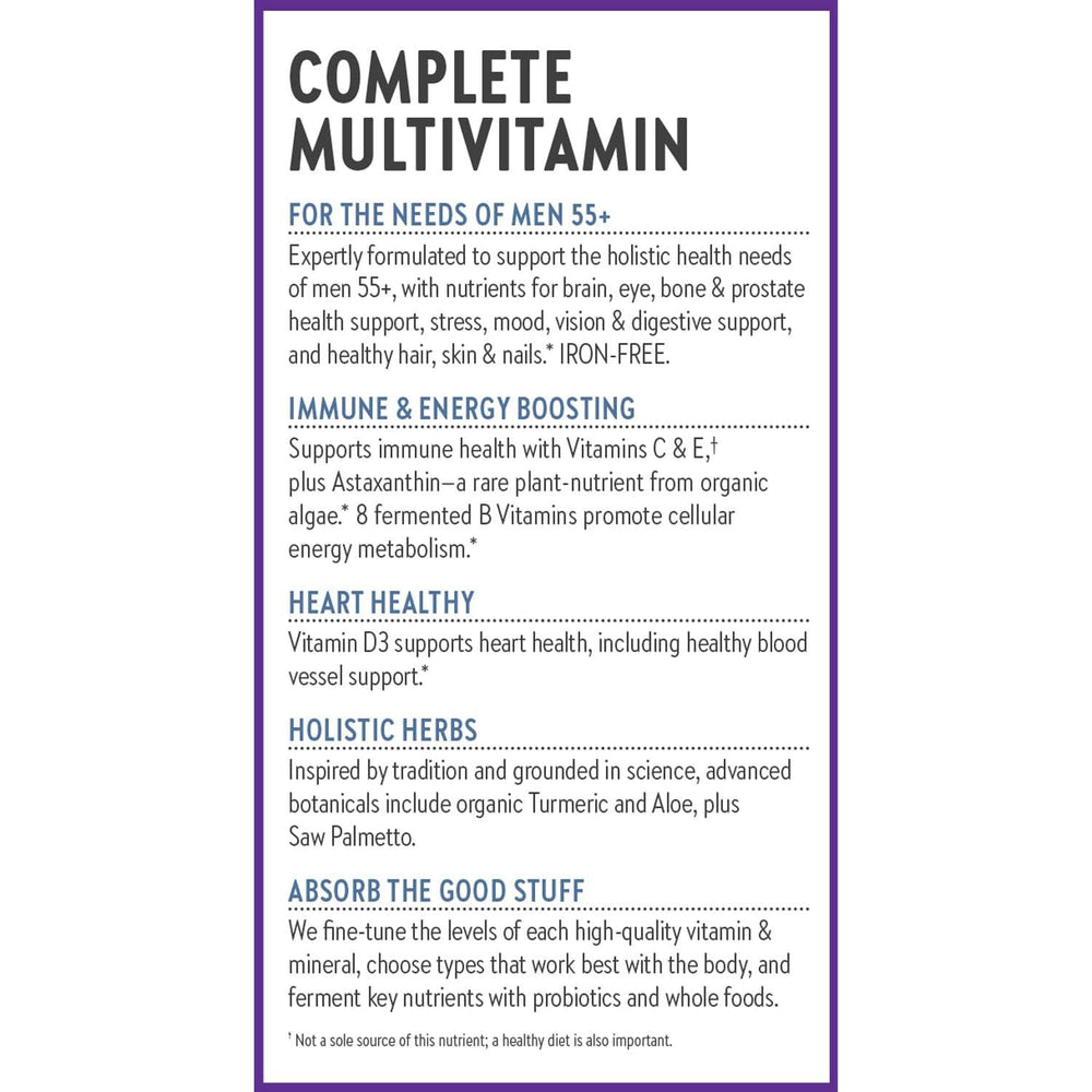 New Chapter Men’s Multivitamin 55+ astaxanthin detail for cellular support.
