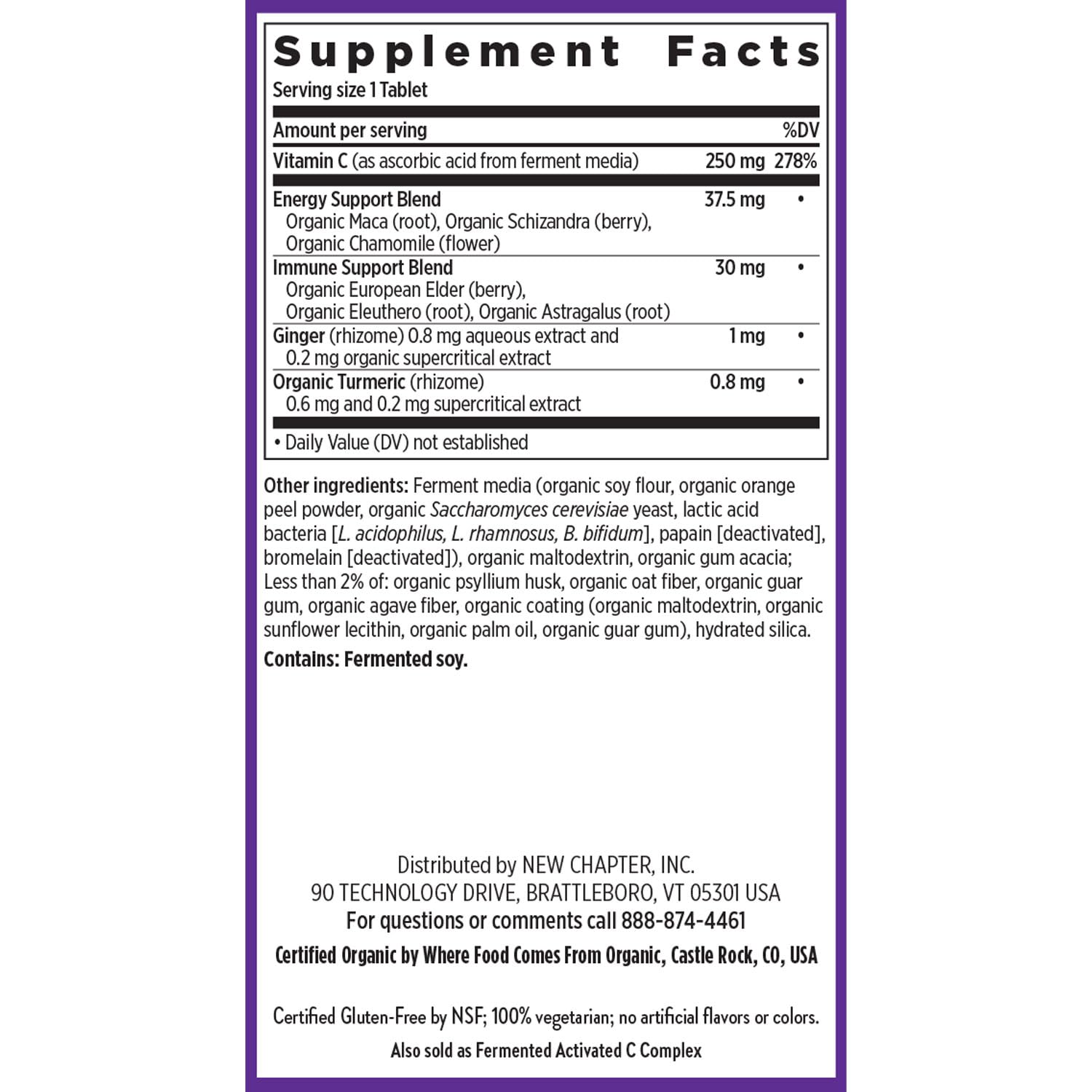 New Chapter Non-GMO Project Verified badge on bottle for trusted ingredients
