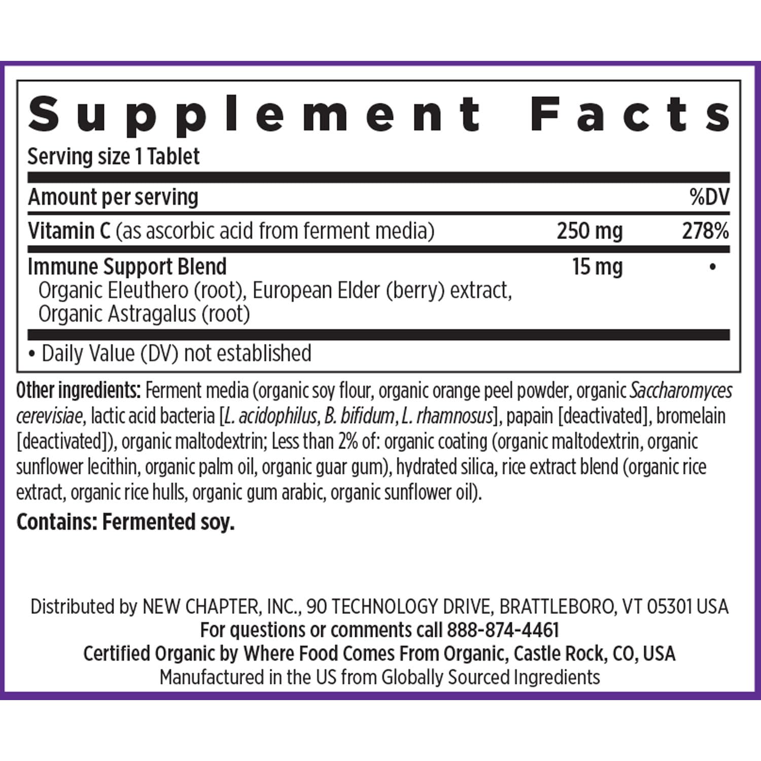 New Chapter organic vegetables and herbs on label.