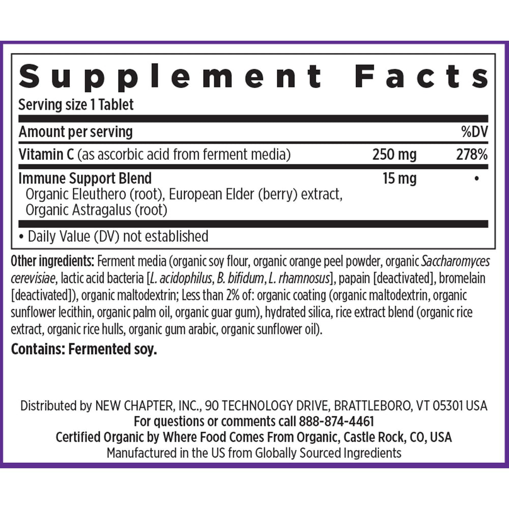 New Chapter organic vegetables and herbs on label.
