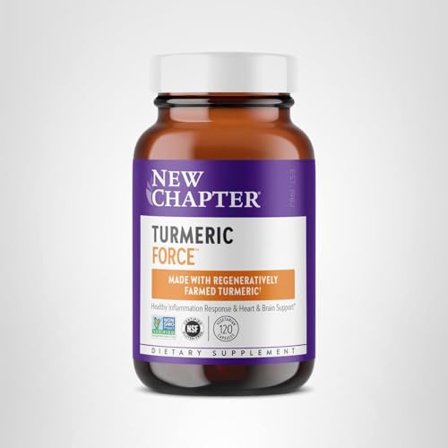New Chapter Turmeric Force non-GMO and gluten-free product badge.