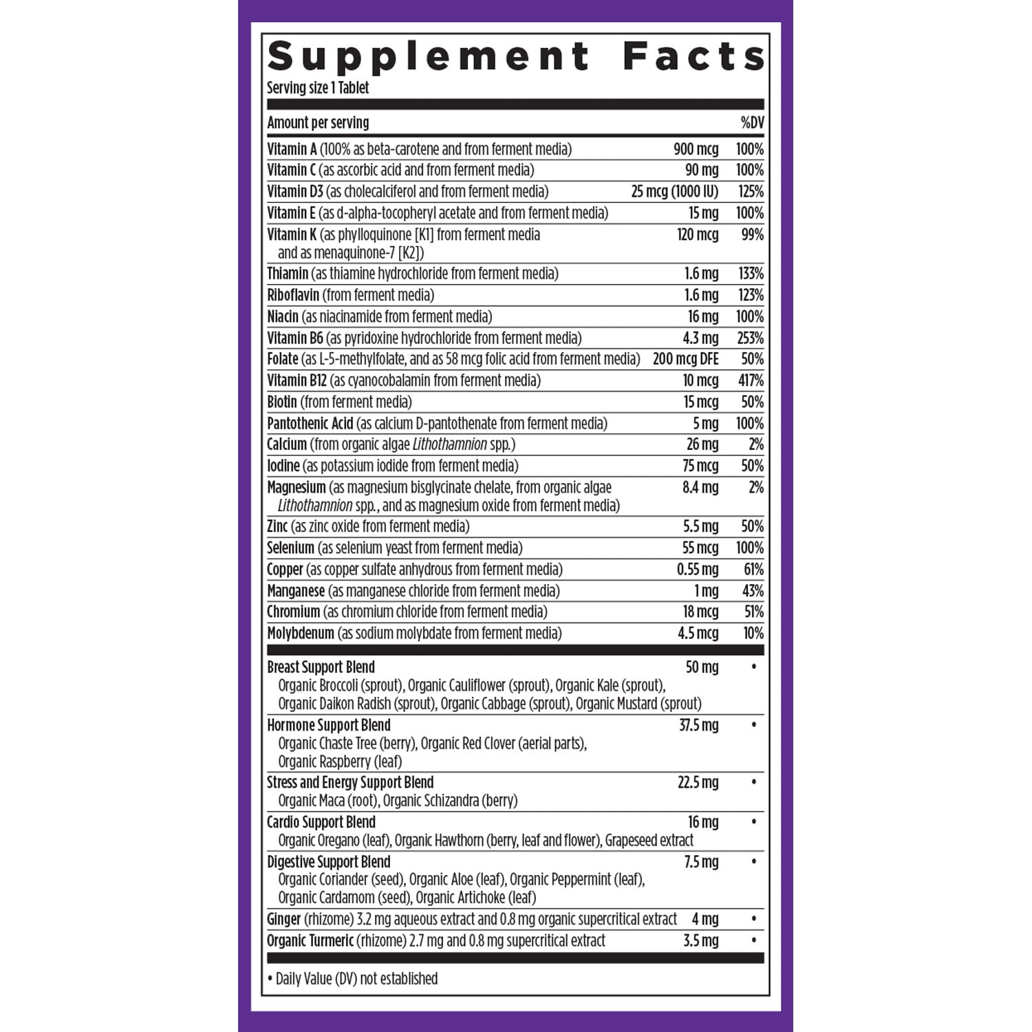 New Chapter Women's Multivitamin 40+ hair and skin nutrients featuring biotin for healthy-looking hair.
