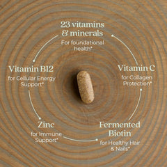 New Chapter Women's Multivitamin tablets close-up highlighting compact nutrients.